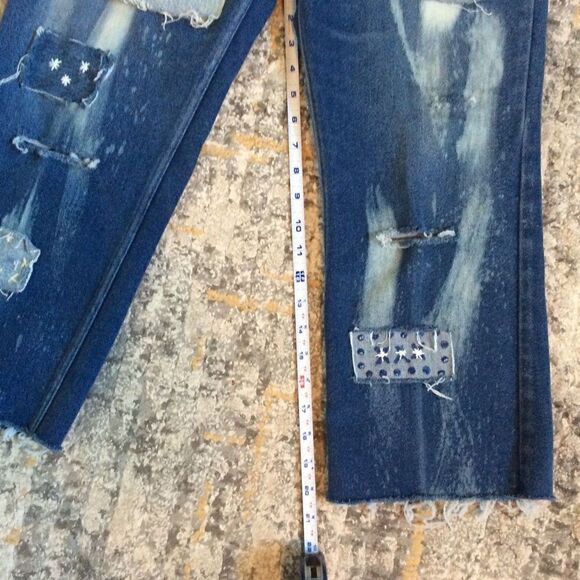 VINTAGE LEVI’S DISTRESSED PRAIRIE JEANS! SZ L - Picture 10 of 12